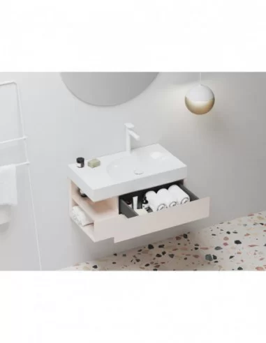 Spintelė po praustuvu SD Lite 80 K/D, Alabaster pink, RAVAK