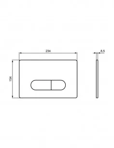 Pakabinamas unitazas SINTO 3.0 su Ideal Standard rėmu ir nuleidimo plokštele