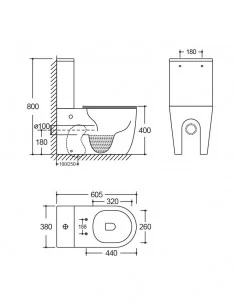 Pastatomas unitazas Nautilius su SoftClose dangčiu, Lavita