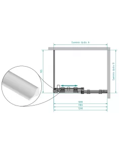 Dušo kabina Milda 120x80 cm, BRASTA GLASS