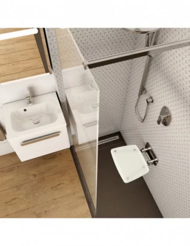 Sėdynė Ovo B II, Nerūdijantis plienas+opal, RAVAK