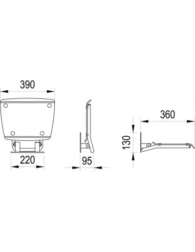 Sėdynė Ovo B II, Nerūdijantis plienas+opal, RAVAK