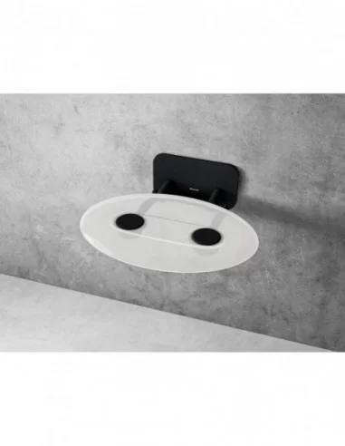 Sėdynė Ovo P II, Juoda+opal, RAVAK