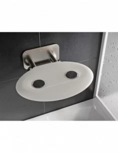 Sėdynė Ovo P II, Nerūdijantis plienas+opal, RAVAK