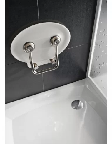 Sėdynė Ovo P II, Nerūdijantis plienas+opal, RAVAK