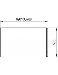 Šoninė apdailos plokštė U 80, Balta, RAVAK