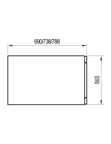 Šoninė apdailos plokštė U 80, Balta, RAVAK