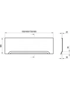 Priekinė apdailos plokštė U, Balta, RAVAK
