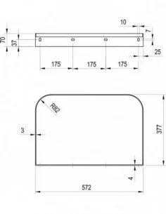 Praustuvo Yard 80 laikiklis, Balta, RAVAK