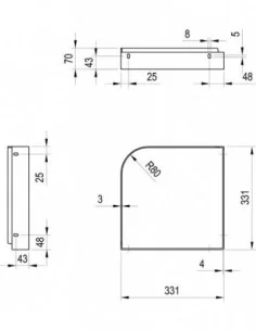 Praustuvo Yard 45 C laikiklis, Balta, RAVAK