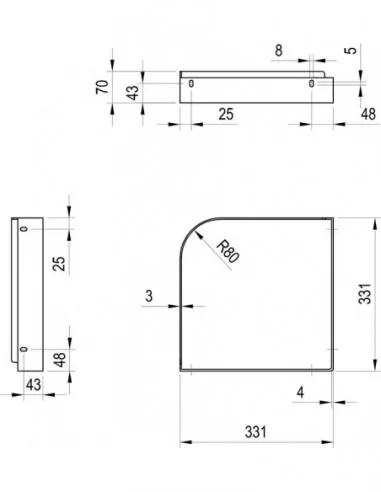 Praustuvo Yard 45 C laikiklis, Balta, RAVAK