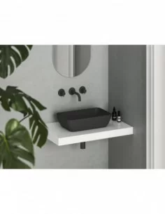 Praustuvas Uni Slim 50 R, Juodas matinis, RAVAK