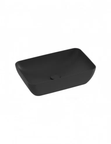 Praustuvas Uni Slim 50 R, Juodas matinis, RAVAK