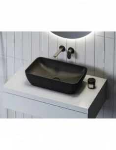 Praustuvas Uni Slim 50 R, Juodas matinis, RAVAK