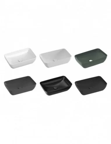 Praustuvas Uni Slim 50 R, Juodas matinis, RAVAK