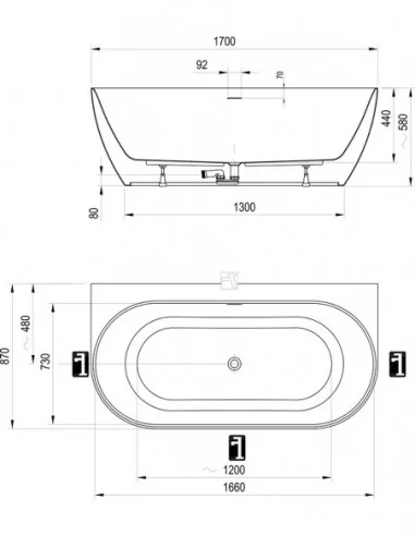 Vonia Freedom Wall Tec, Balta, RAVAK