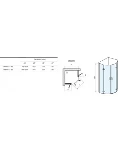 Dušo kabina SmartLine SMSKK4, Chromo, RAVAK