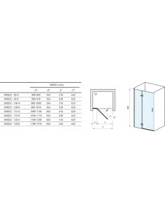 Dušo durys SmartLine SMSD2, Chromo, RAVAK