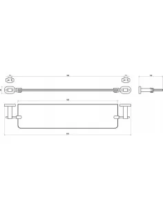 Stiklinė lentynėlė Chrome, Blizgus chromas, RAVAK