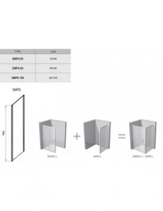 Stacionari sienelė SmartLine SMPS, Chromo, RAVAK