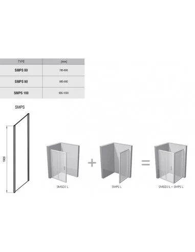 Stacionari sienelė SmartLine SMPS, Chromo, RAVAK