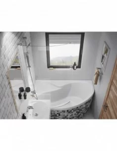 Vonios sienelė CVSK1 Rosa, Balta, RAVAK