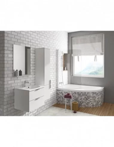 Vonios sienelė CVSK1 Rosa, Balta, RAVAK