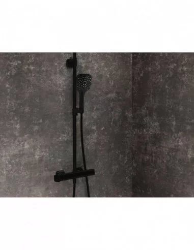 Dušo stovas 10° Free, netermostatinis, Juodas matinis, RAVAK