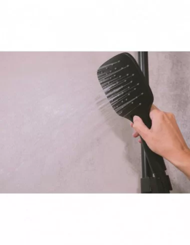 Dušo stovas 10° Free, netermostatinis, Juodas matinis, RAVAK