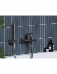 Vonios sieninis maišytuvas Plan, Šlifuoto grafito, RAVAK