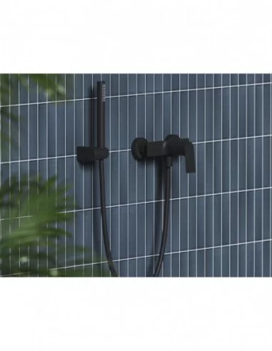 Sieninis dušo maišytuvas Plan, Juodas matinis, RAVAK