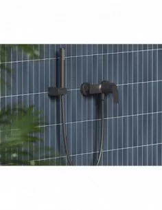 Sieninis dušo maišytuvas Plan, Šlifuoto grafito, RAVAK