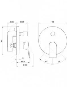 Potinkinis maišytuvas Plan PN 061.00, Juodas matinis, RAVAK