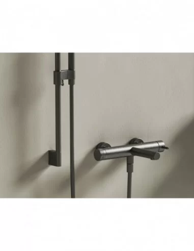 Vonios sieninis maišytuvas Nox, Šlifuoto grafito, RAVAK