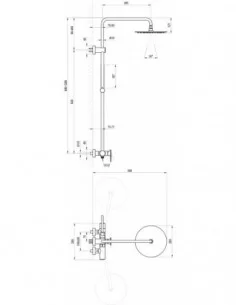 Dušo stovas Spring SG 098, netermostatinis, Juodas matinis, RAVAK