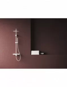 Dušo stovas Spring SG 098, netermostatinis, Baltas matinis, RAVAK