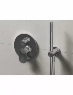 Sieninis dušo išvadas su dušo laikikliu, Blizgus chromas, RAVAK