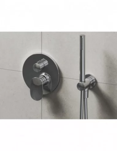 Sieninis dušo išvadas su dušo laikikliu, Blizgus chromas, RAVAK