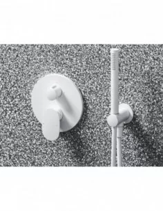 Sieninis dušo išvadas su dušo laikikliu, Baltas matinis, RAVAK