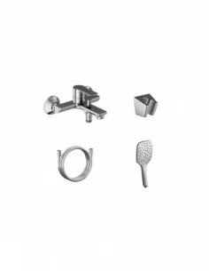 Sieninis vonios/dušo maišytuvas Solar, su dušo komplektu, Blizgus chromas, RAVAK