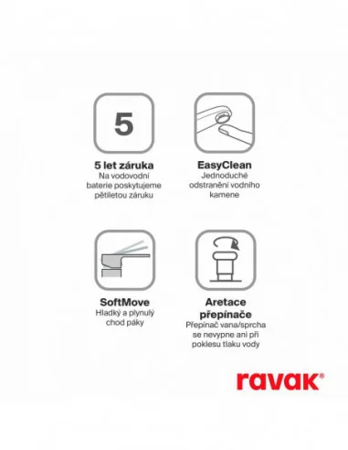 Sieninis vonios/dušo maišytuvas Solar, su dušo komplektu, Juodas matinis, RAVAK