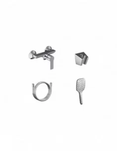 Sieninis dušo maišytuvas Solar, su dušo komplektu, Blizgus chromas, RAVAK