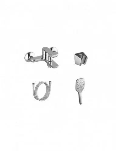 Sieninis vonios/dušo maišytuvas Classic, su dušo komplektu, Blizgus chromas, RAVAK