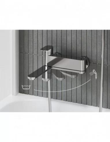 Sieninis vonios/dušo maišytuvasChrome II, su dušo komplektu, Blizgus chromas, RAVAK