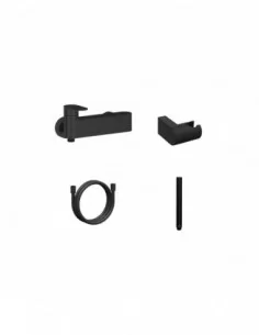 Sieninis dušo maišytuvas Chrome II, su dušo komplektu, Juodas, RAVAK