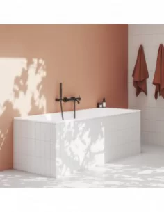 Sieninis vonios/dušo maišytuvas Espirit, su dušo komplektu, Šlifuoto grafito, RAVAK