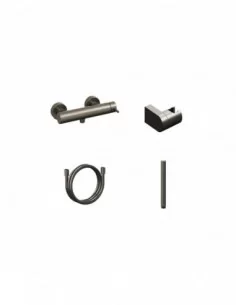 Sieninis dušo maišytuvas Espirit, su dušo komplektu, Šlifuoto grafito, RAVAK