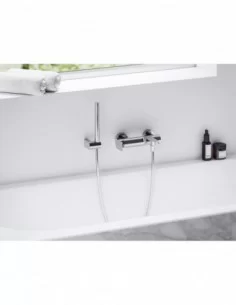 Sieninis vonios/dušo maišytuvas Eleganta, su dušo komplektu, Blizgus chromas, RAVAK