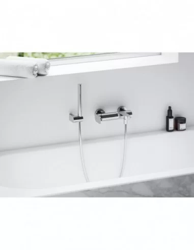 Sieninis vonios/dušo maišytuvas Eleganta, su dušo komplektu, Blizgus chromas, RAVAK