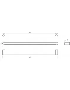 Rankšluosčių laikiklis Fold FD 300, Šlifuoto nerūdijančio plieno, RAVAK